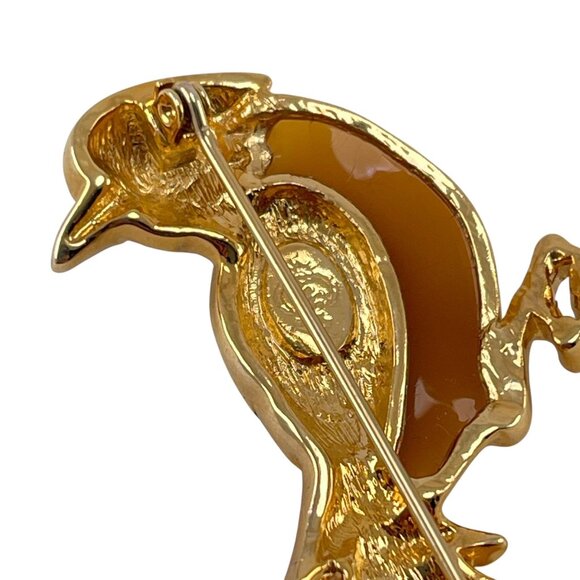 Premier Design Plique A Jour Enamel Rhinestone Parrot Pin Brooch - Picture 5 of 10